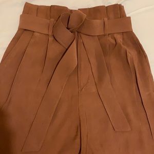 High waisted brown pants